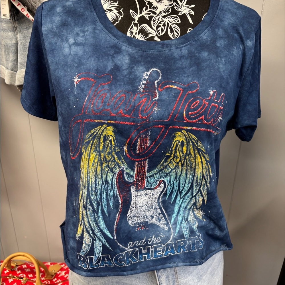 Joan Jett Ladies Graphic Tee - Blue